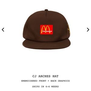 Travis Scott X McDonald’s Cj Arches Hat Brown
